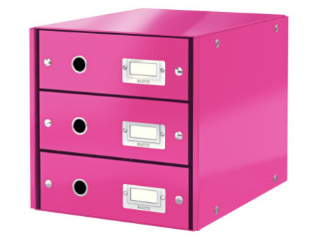 LEITZ Bloc de classement Click & Store WOW, rose
