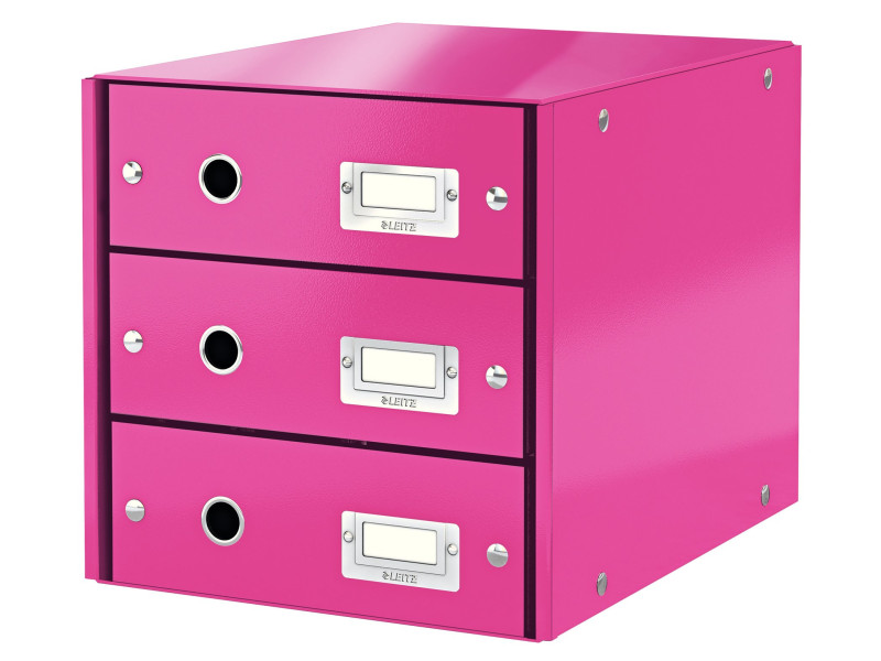 LEITZ Bloc de classement Click & Store WOW, rose