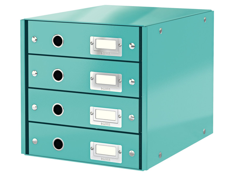 LEITZ Bloc de classement Click & Store WOW, 4 tiroirs,menthe