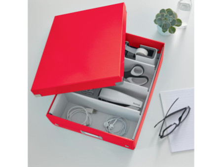 LEITZ Boîte de rangement Click & Store WOW, grand, rouge