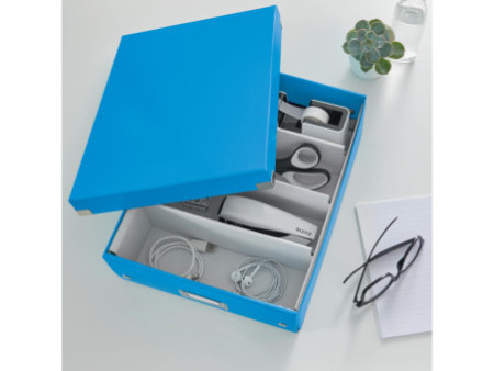 LEITZ Boîte de rangement Click & Store WOW, grand, bleu