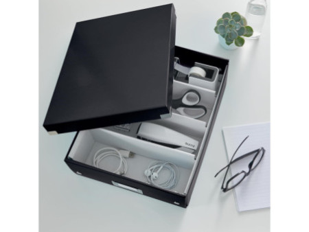 LEITZ Boîte de rangement Click & Store WOW, grand, noir