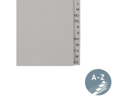 LEITZ Intercalaires en papier naturel, A-Z, A4, mi-hauteur