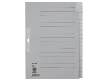 LEITZ Intercalaires en papier naturel, uni, A4, 20 touches