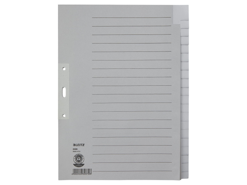LEITZ Intercalaires en papier naturel, uni, A4, 20 touches