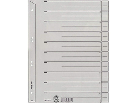 LEITZ Intercalaires, format A4, en carton solide 200 g/m2