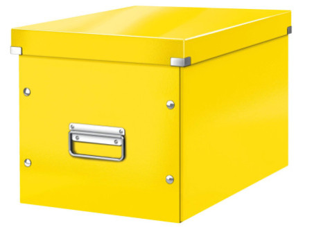LEITZ Boîte de rangement Click & Store WOW Cube L, jaune