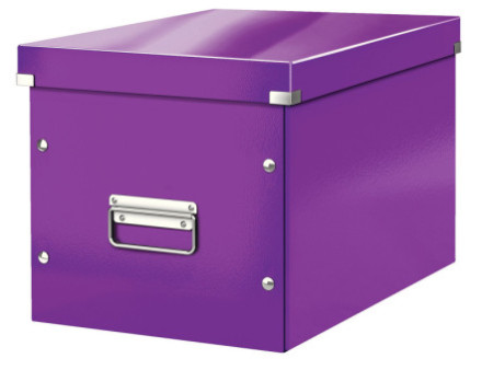 LEITZ Boîte de rangement Click & Store WOW Cube L, violet