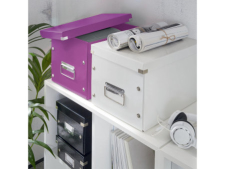LEITZ Boîte de rangement Click & Store WOW Cube L, violet