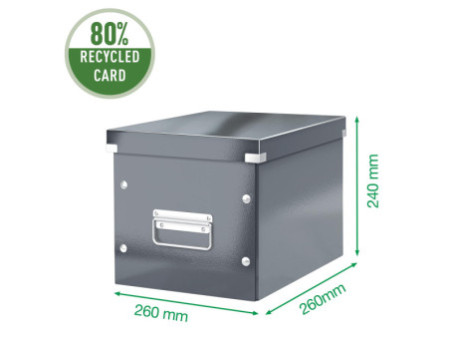 LEITZ Boîte de rangement Click & Store WOW Cube M, blanc