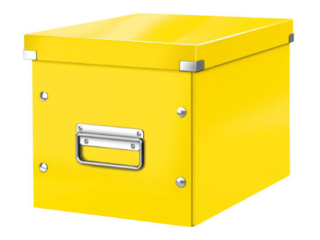 LEITZ Boîte de rangement Click & Store WOW Cube M, jaune