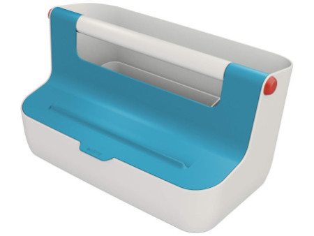 LEITZ Boîte de rangement portable Cosy, gris clair/bleu
