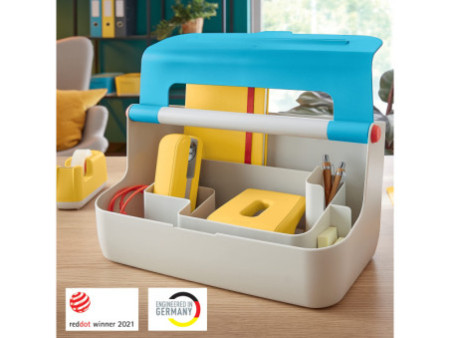 LEITZ Boîte de rangement portable Cosy, gris clair/bleu