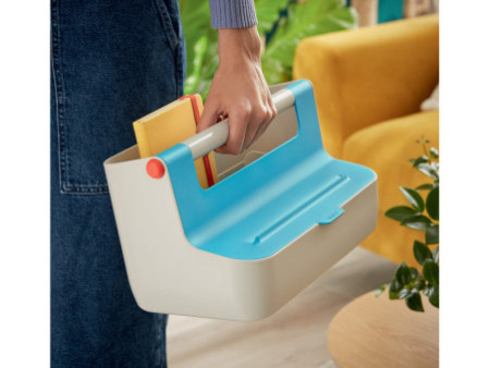 LEITZ Boîte de rangement portable Cosy, gris clair/bleu