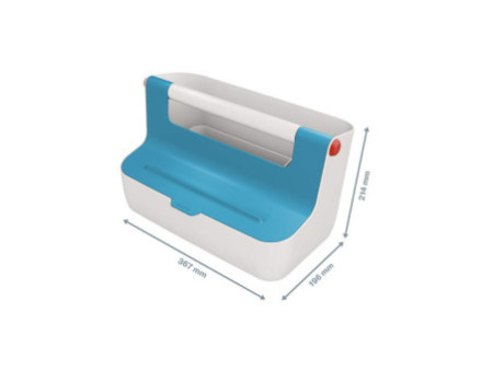LEITZ Boîte de rangement portable Cosy, gris clair/bleu