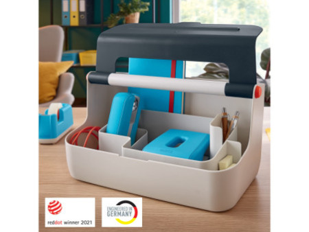LEITZ Boîte de rangement portable Cosy, gris clair/gris