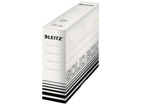 LEITZ Boîte à archives Solid, blanc/noir, (L)80 mm