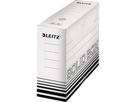 LEITZ Boîte à archives Solid, (L)100 mm, blanc/noir