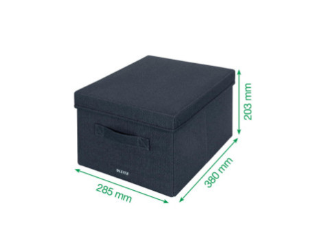 LEITZ Boîte de rangement en tissu, taille M, set de 2, gris