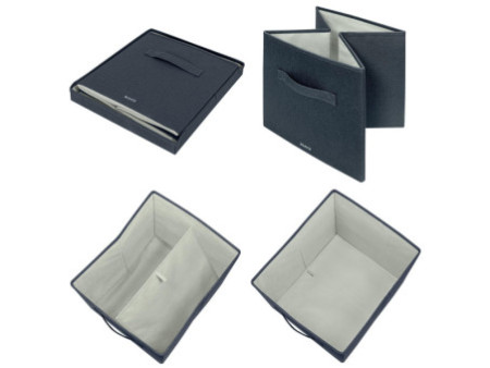 LEITZ Boîte de rangement en tissu, taille L, set de 2, gris