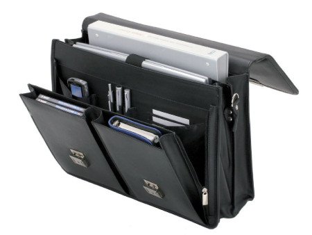 Alassio Porte-documents 'VENETO', cuir, noir