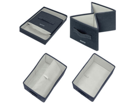 LEITZ Boîte de rangement en tissu, taille S, set de 2, gris