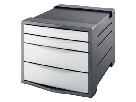 Esselte Module de classement Europost, 4 tiroirs, gris/blanc