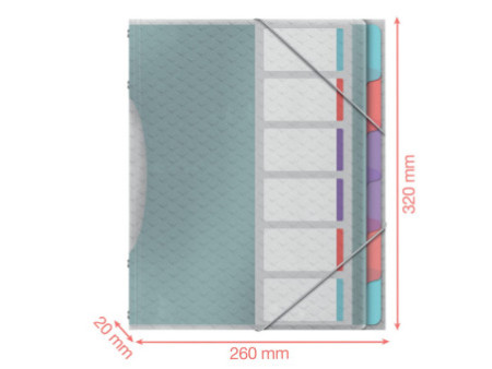 Esselte Trieur Colour'Breeze, A4, PP, 6 compartiments