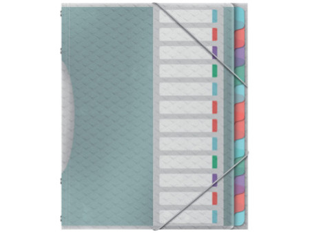 Esselte Trieur Colour'Breeze, A4, PP, 12 compartiments