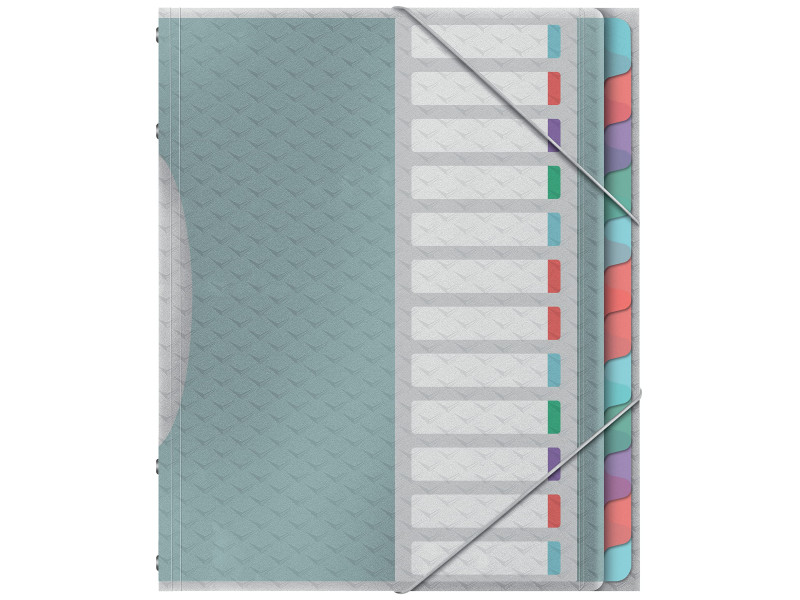 Esselte Trieur Colour'Breeze, A4, PP, 12 compartiments