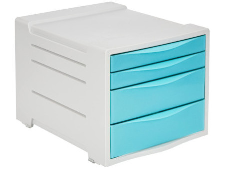 Esselte Module de classement Colour'Ice, 4 tiroirs, bleu