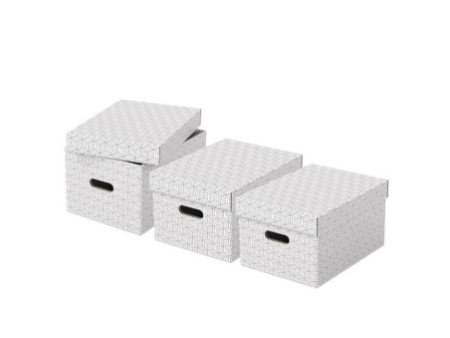 Esselte Boîte de rangement Home M, set de 3, blanc
