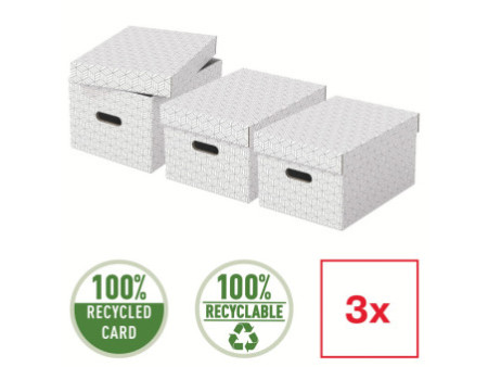 Esselte Boîte de rangement Home M, set de 3, blanc