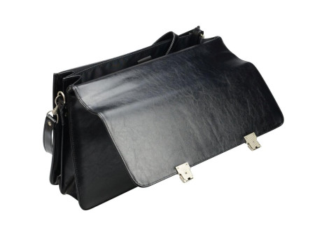 Alassio Porte-documents 'VENETO', similicuir, noir