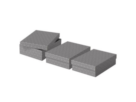 Esselte Boîte de rangement & cadeau Home M, set de 3, gris