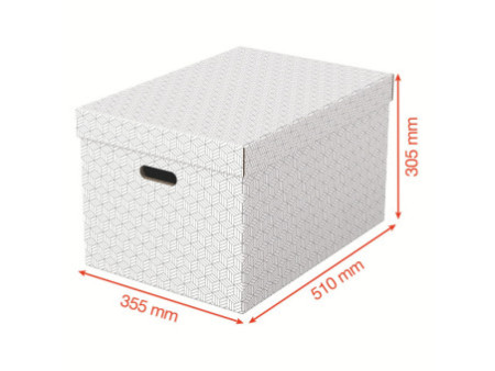 Esselte Boîte de rangement Home L, set de 3, blanc