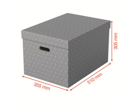 Esselte Boîte de rangement Home L, set de 3, gris