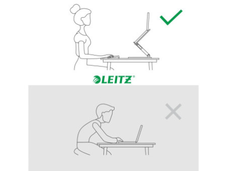 LEITZ Support pour ordinateur portable Ergo, gris foncé