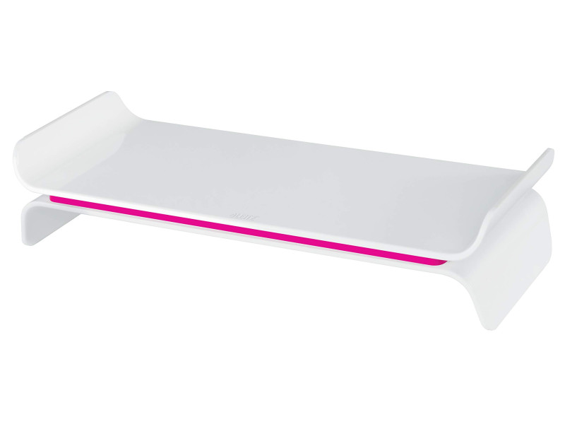 LEITZ Support pour écran Ergo WOW, en plastique, blanc/rose