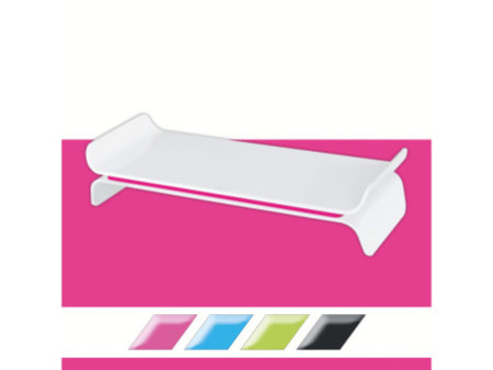 LEITZ Support pour écran Ergo WOW, en plastique, blanc/rose