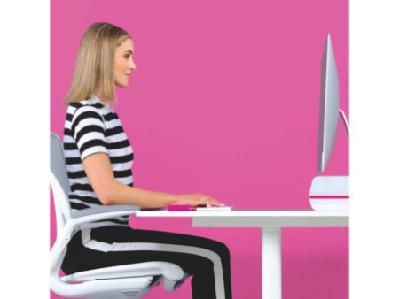 LEITZ Support pour écran Ergo WOW, en plastique, blanc/rose