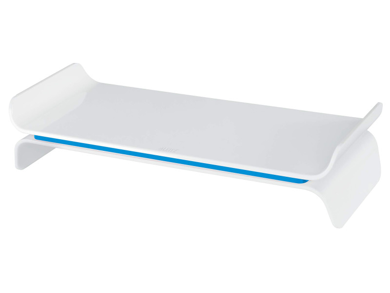 LEITZ Support pour écran Ergo WOW, en plastique, blanc/bleu
