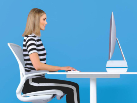 LEITZ Support pour écran Ergo WOW, en plastique, blanc/bleu