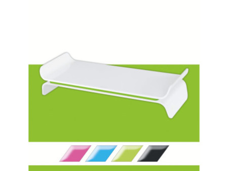 LEITZ Support pour écran Ergo WOW, en plastique, blanc/vert