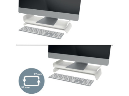 LEITZ Support pour écran Ergo, en plastique, gris clair