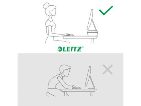 LEITZ Support pour écran Ergo, en plastique, gris clair