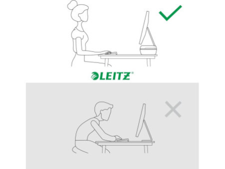 LEITZ Support pour écran Ergo, en plastique, gris foncé