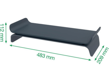 LEITZ Support pour écran Ergo, en plastique, gris foncé