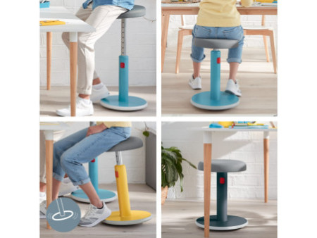 LEITZ Tabouret assis-debout Ergo Cosy Active, jaune