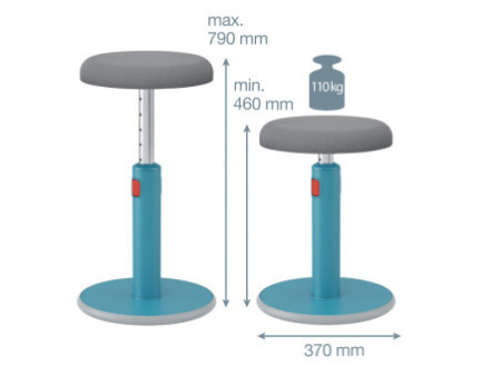 LEITZ Tabouret assis-debout Ergo Cosy Active, bleu